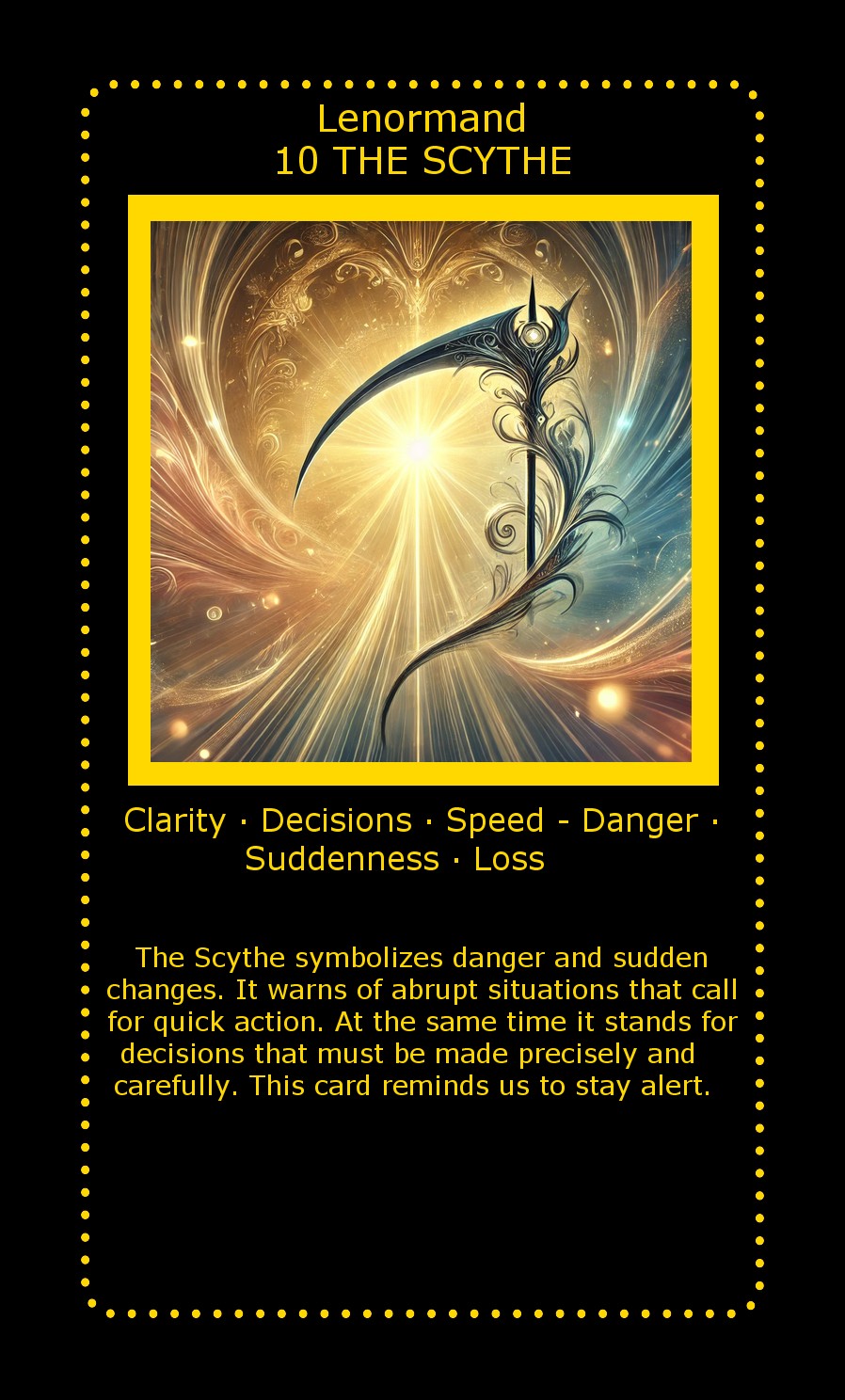 Lenormand card The Scythe