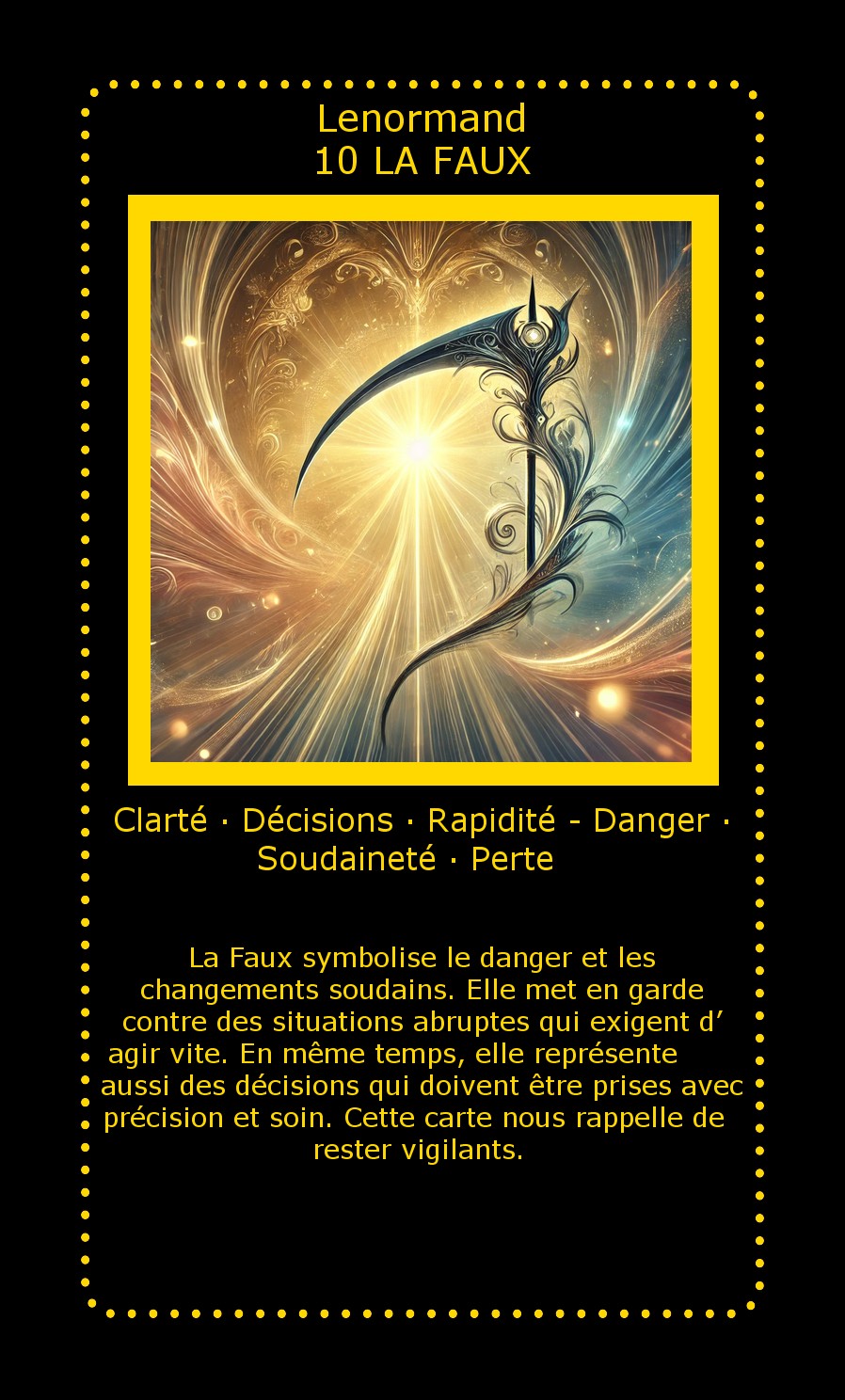 Carte Lenormand La Faux