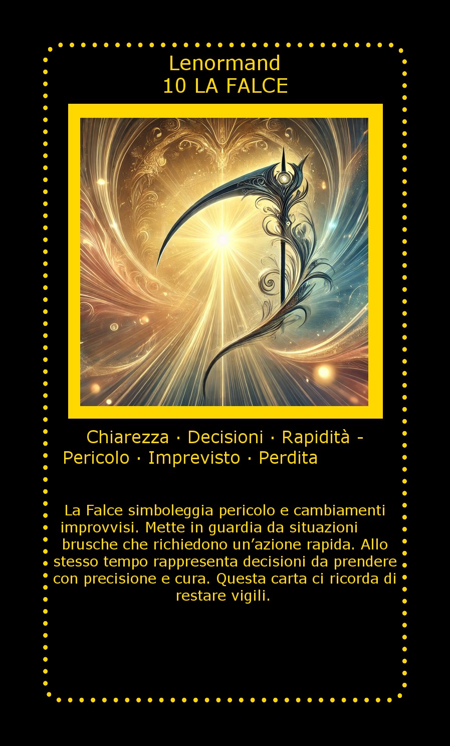 Carta Lenormand La Falce