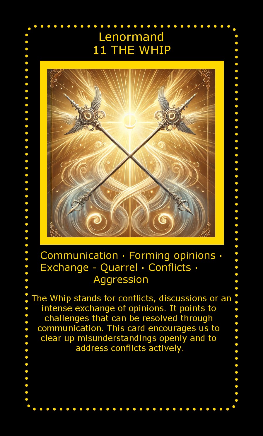 Lenormand card The Whip