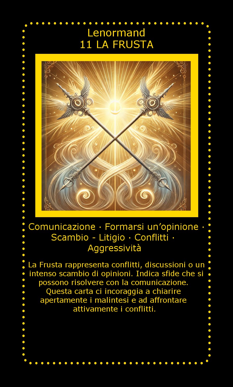 Carta Lenormand La Frusta