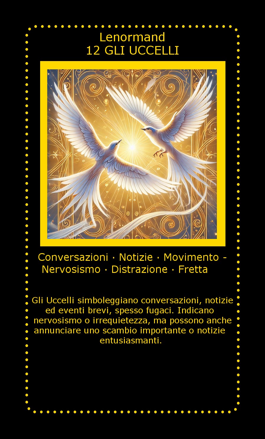 Carta Lenormand Gli Uccelli