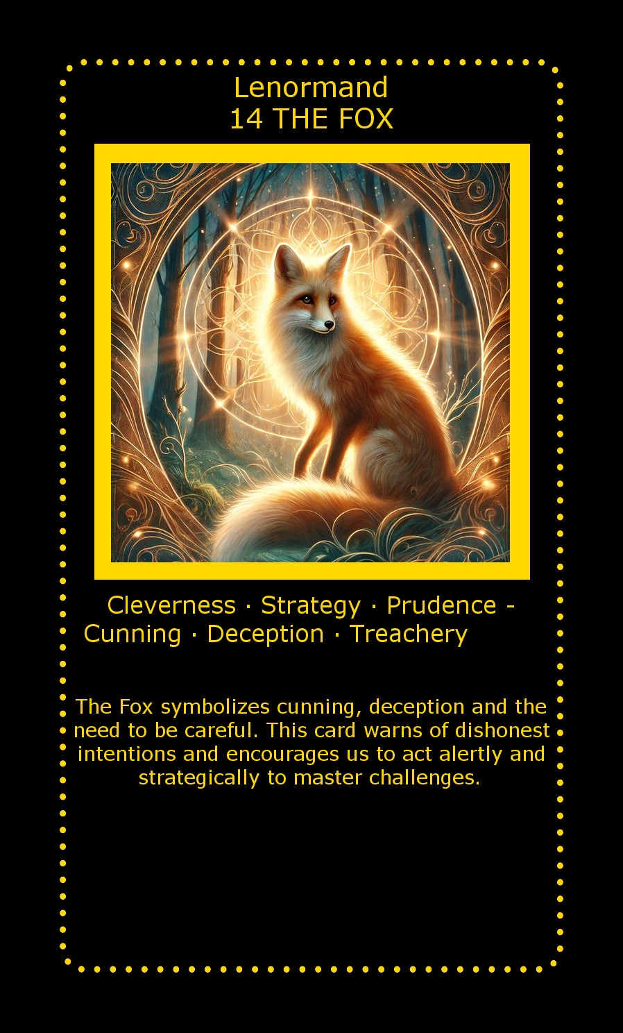 Lenormand card The Fox