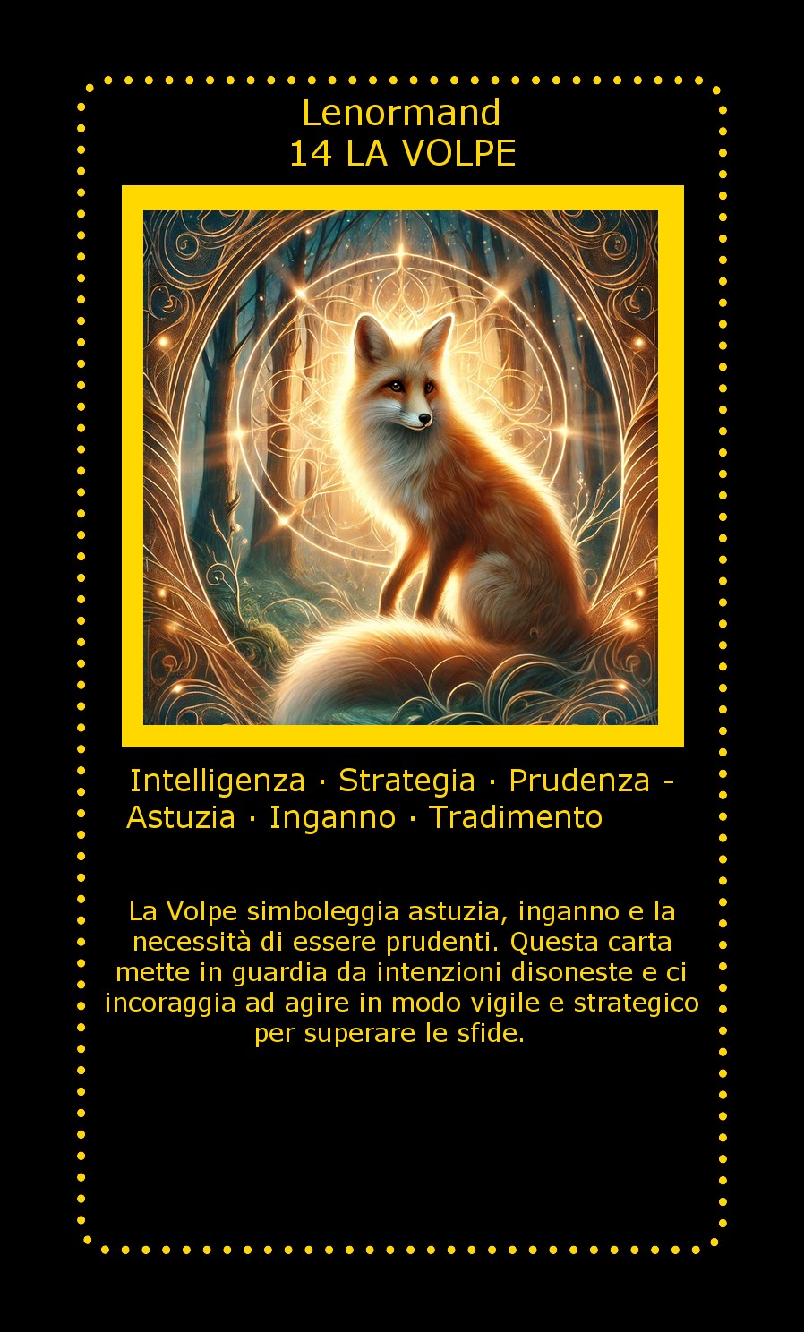 Carta Lenormand La Volpe