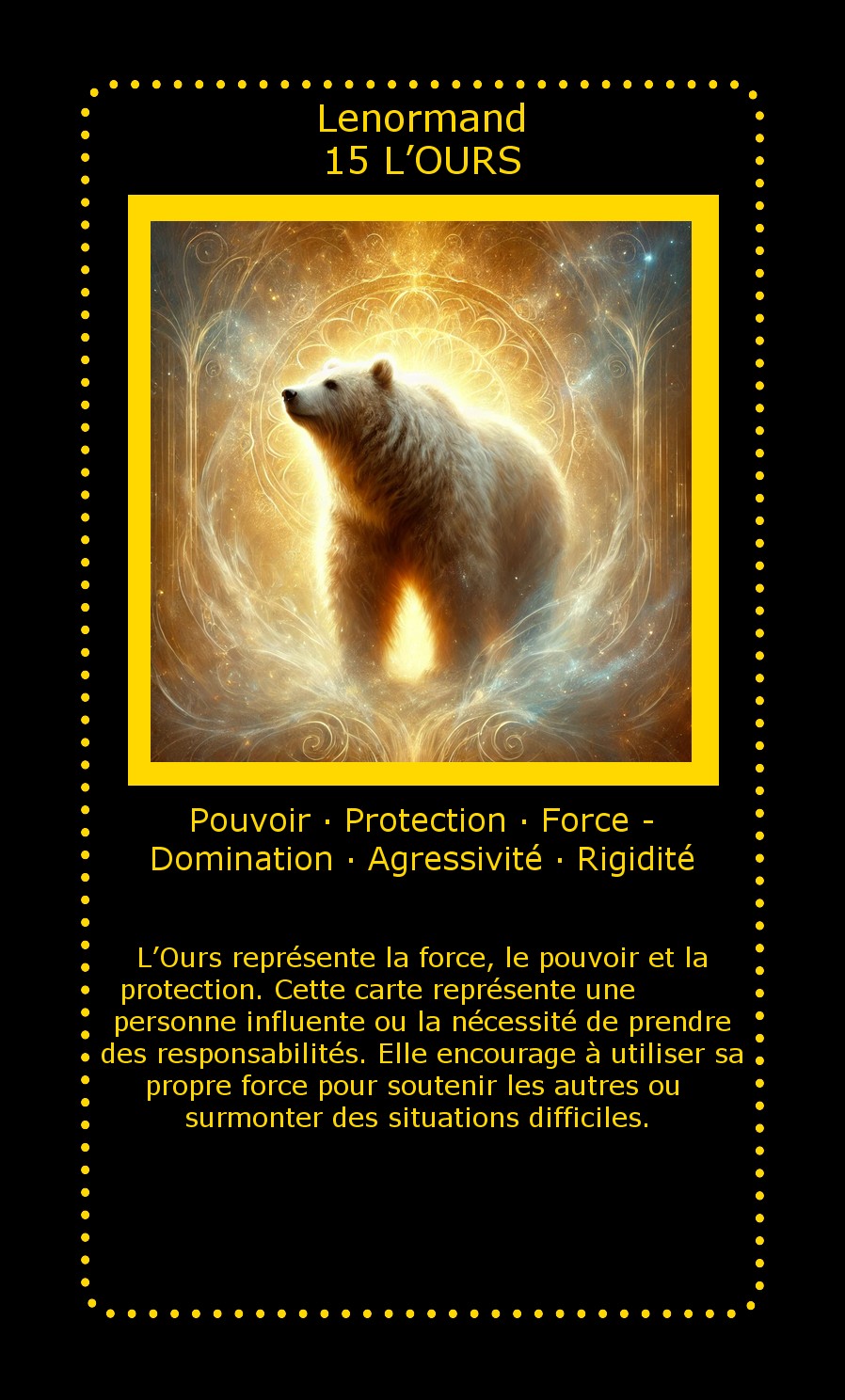 Carte Lenormand L’Ours