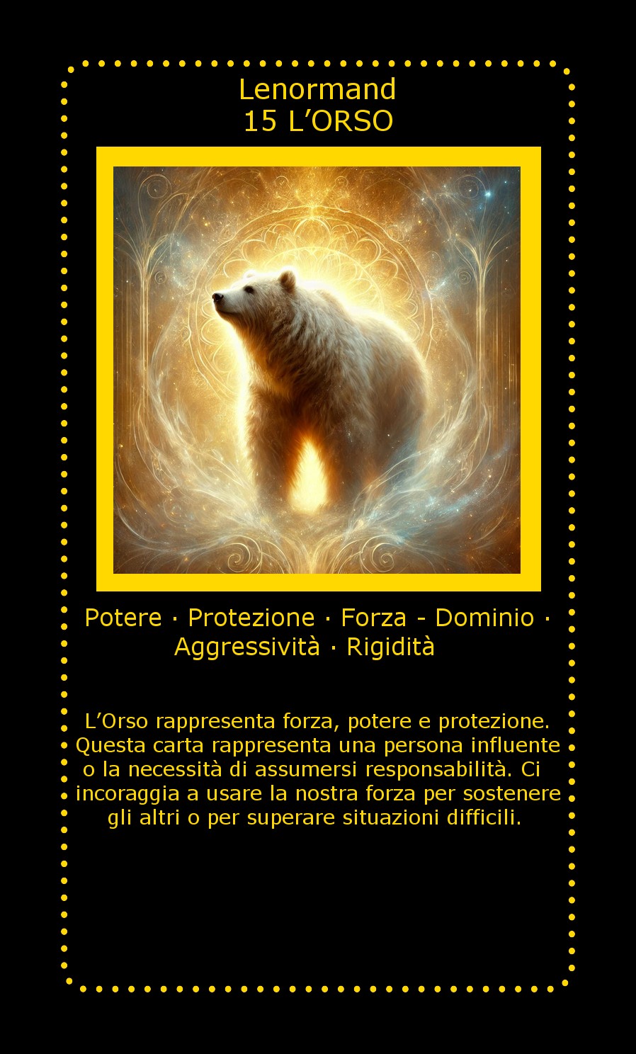 Carta Lenormand L’Orso
