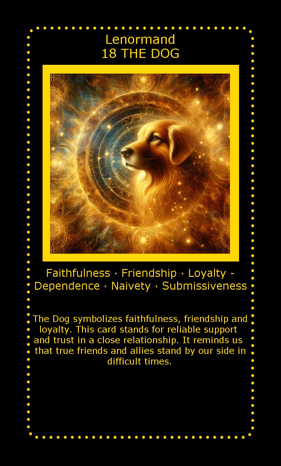 Lenormand card The Dog