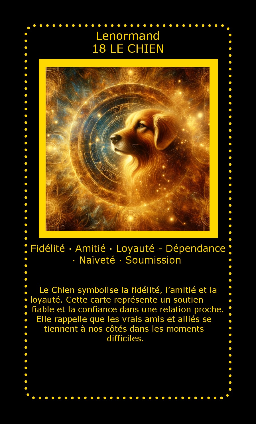 Carte Lenormand Le Chien