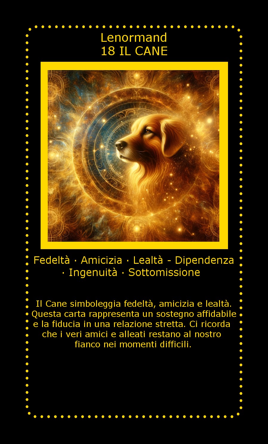 Carta Lenormand Il Cane