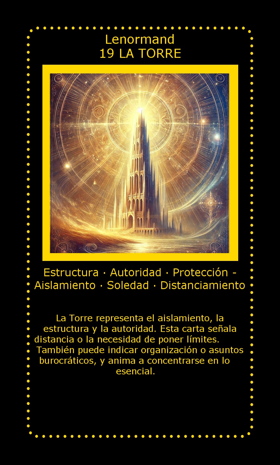 Carta Lenormand La Torre