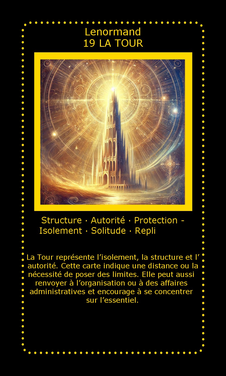 Carte Lenormand La Tour