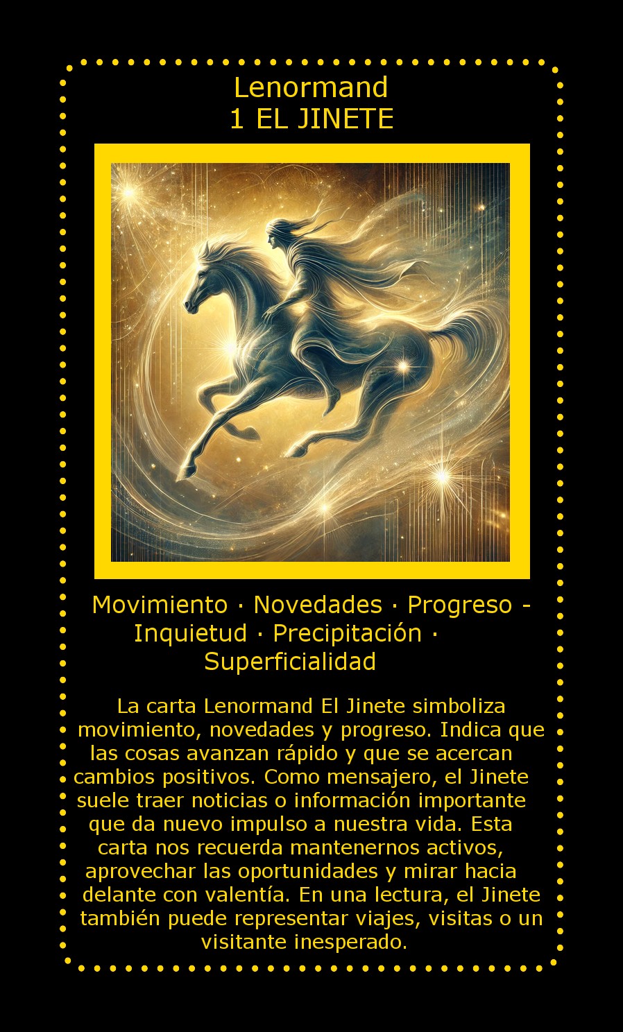 Carta Lenormand El Jinete
