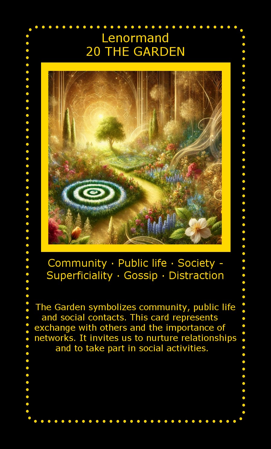Lenormand card The Garden