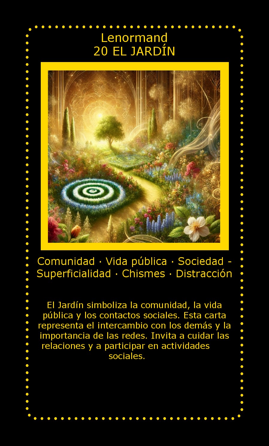 Carta Lenormand El Jardín