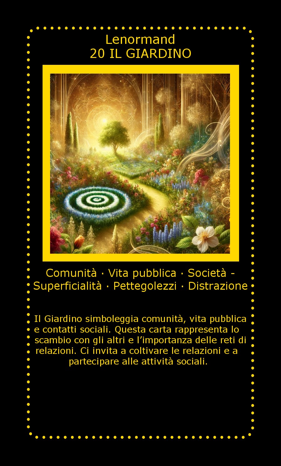 Carta Lenormand Il Giardino