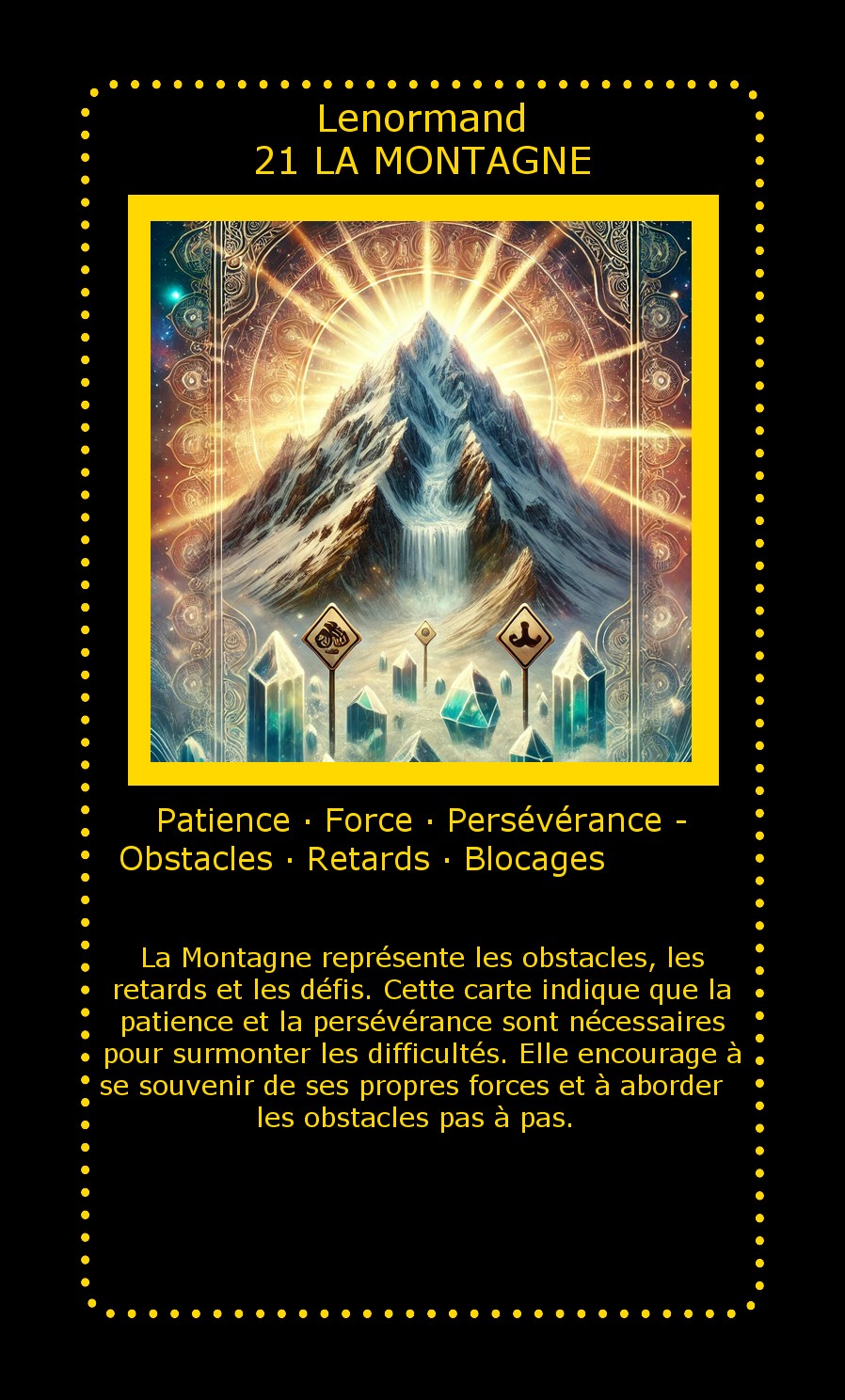 Carte Lenormand La Montagne