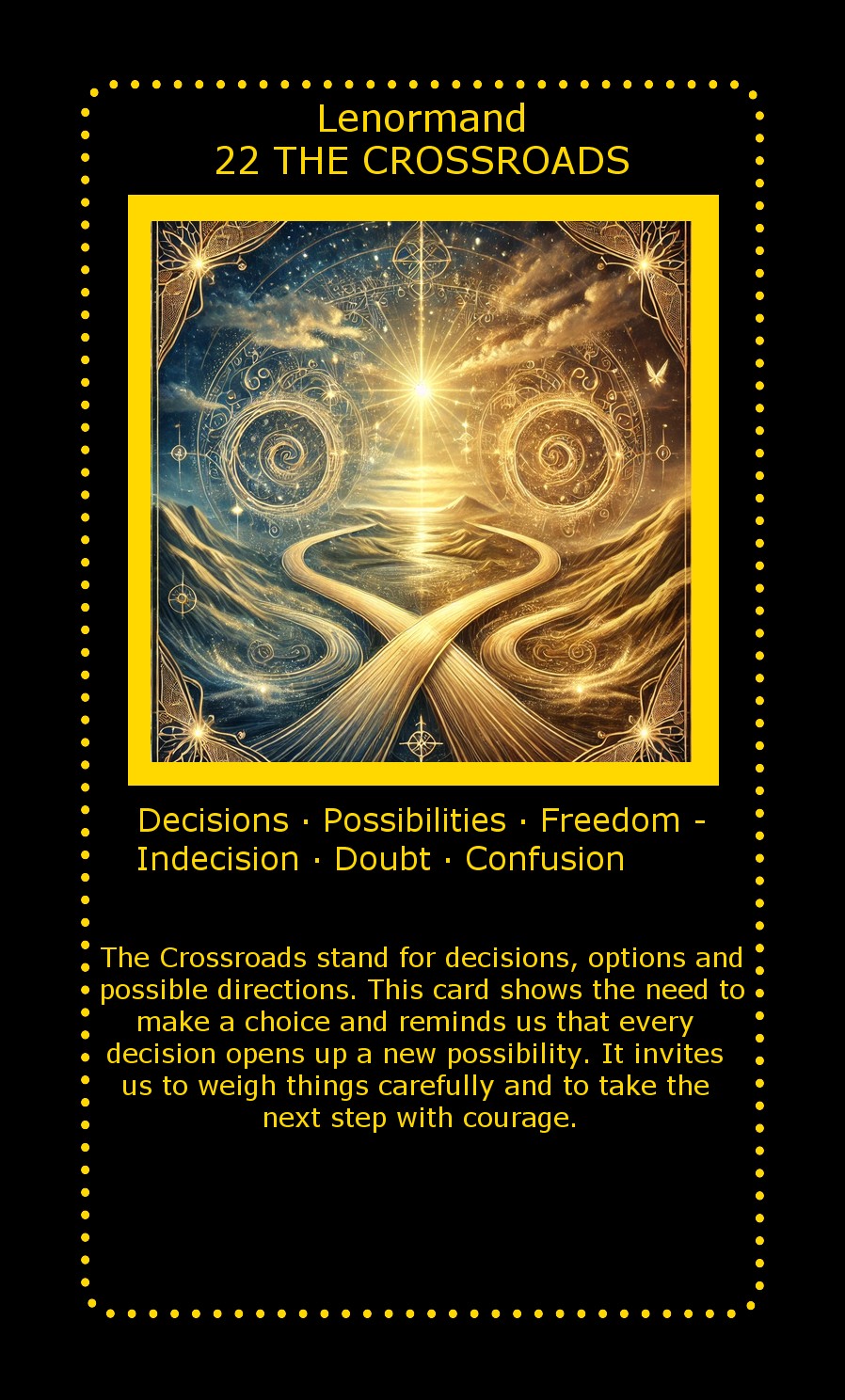 Lenormand card The Crossroads