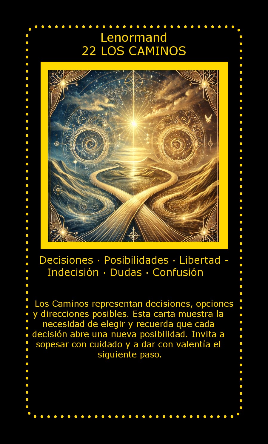 Carta Lenormand Los Caminos
