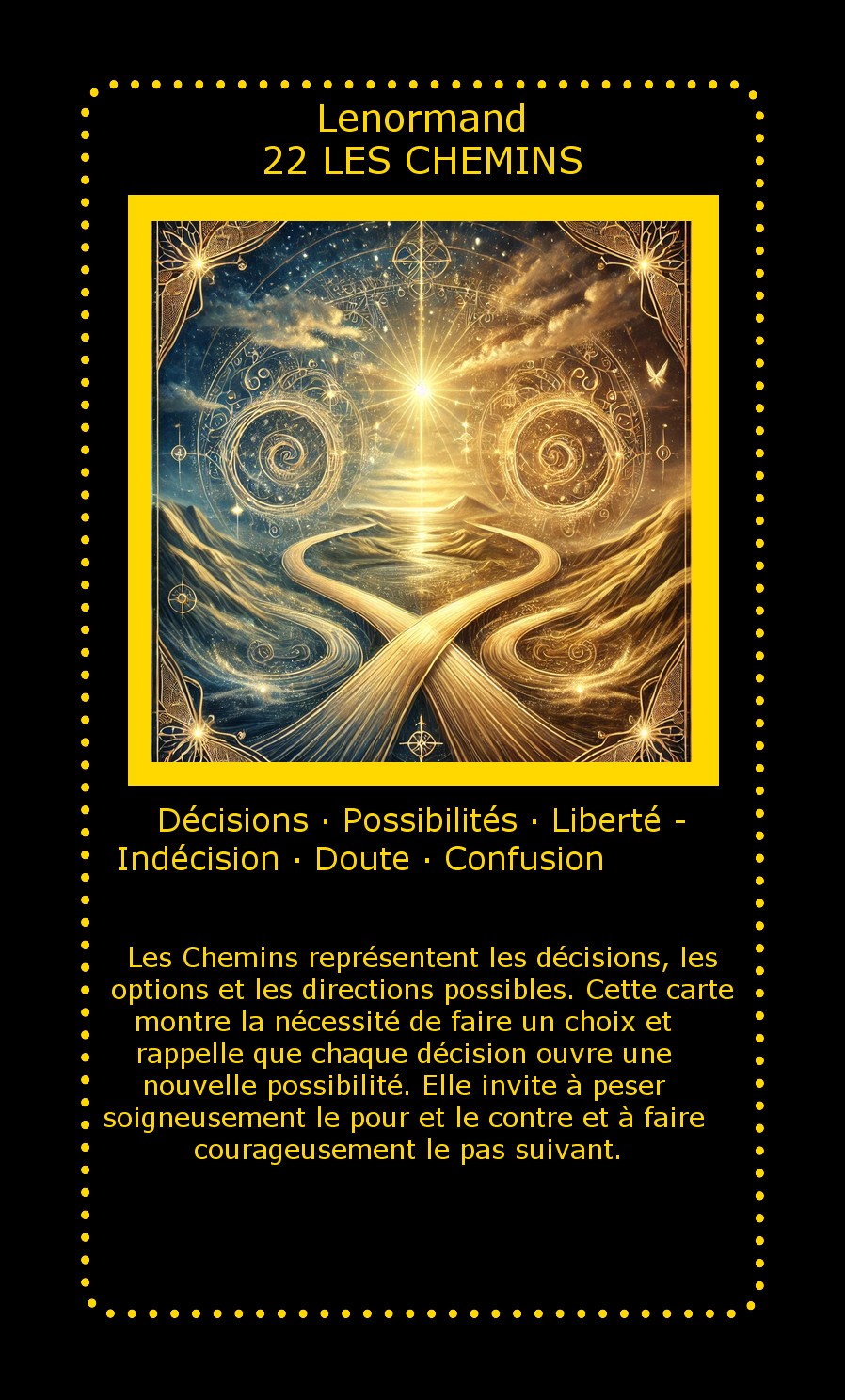 Carte Lenormand Les Chemins