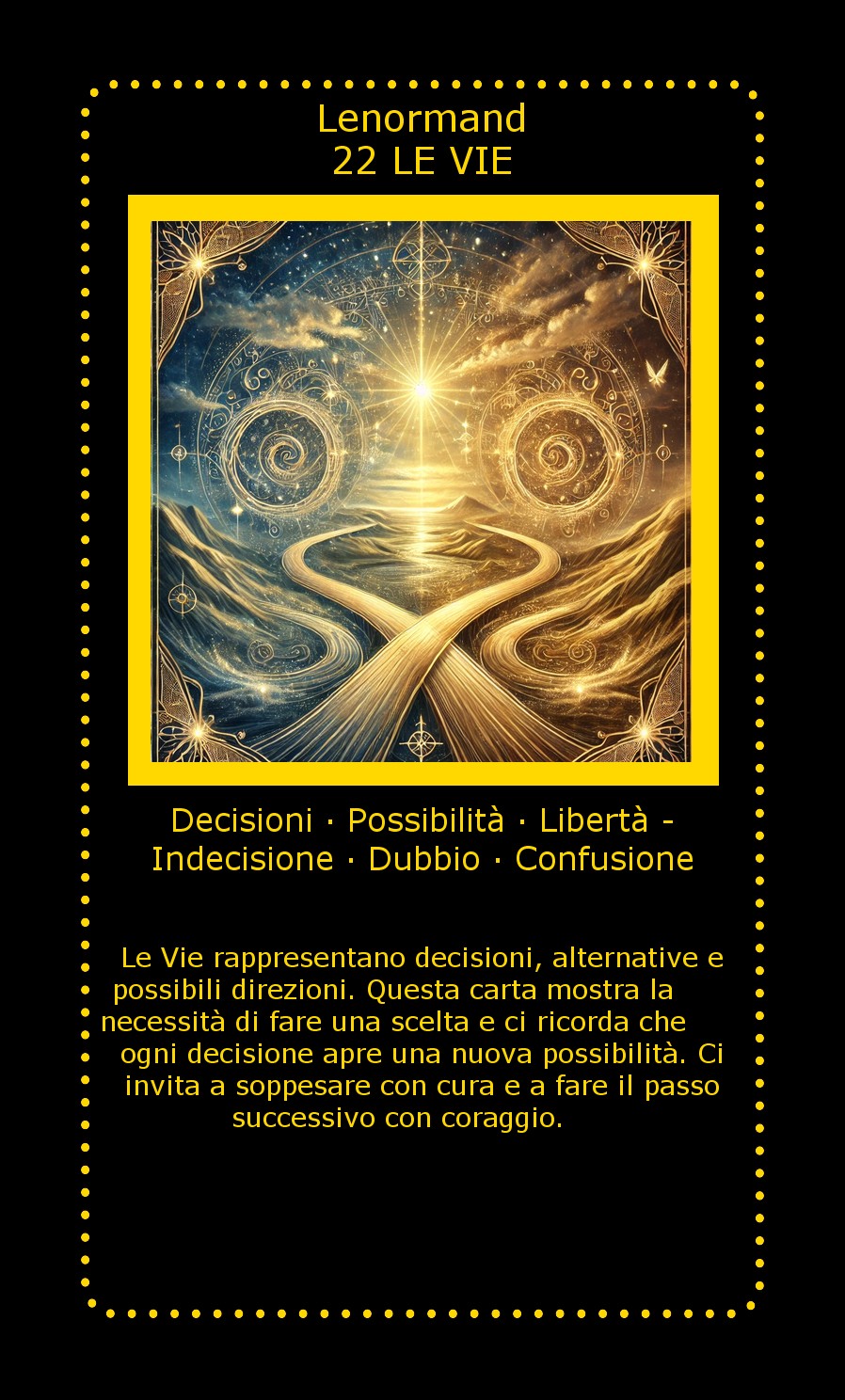 Carta Lenormand Le Vie