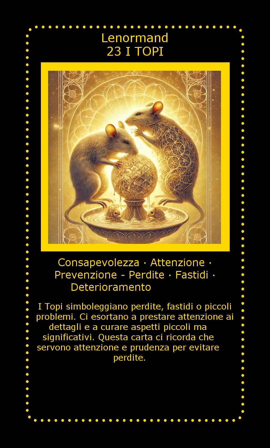 Carta Lenormand I Topi