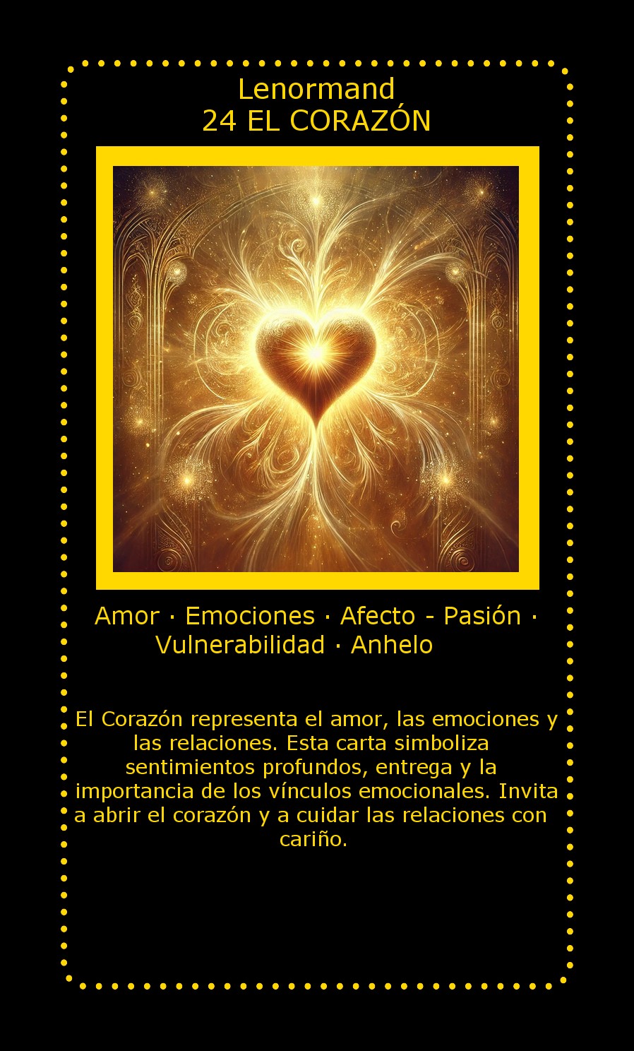 Carta Lenormand El Corazón