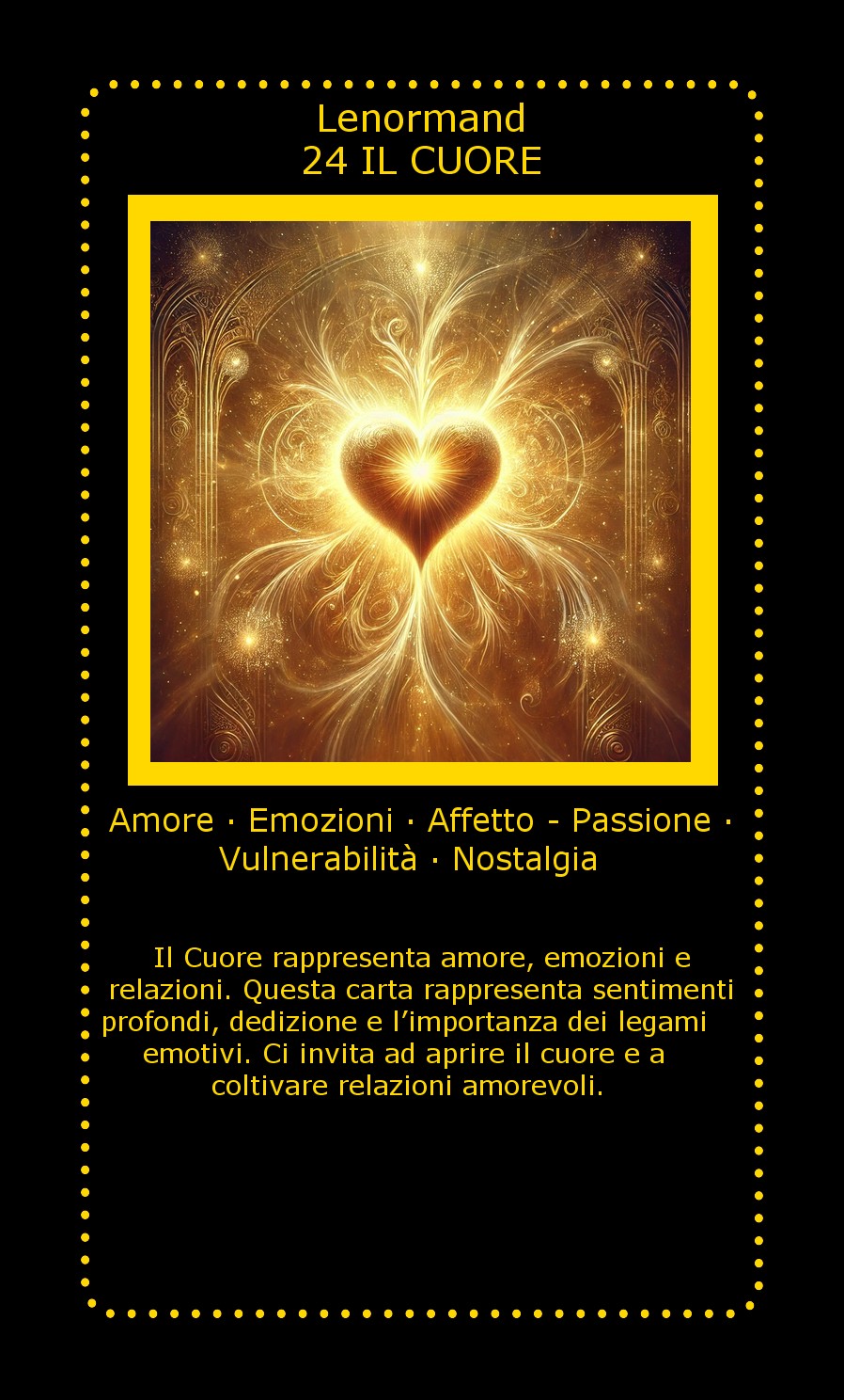 Carta Lenormand Il Cuore