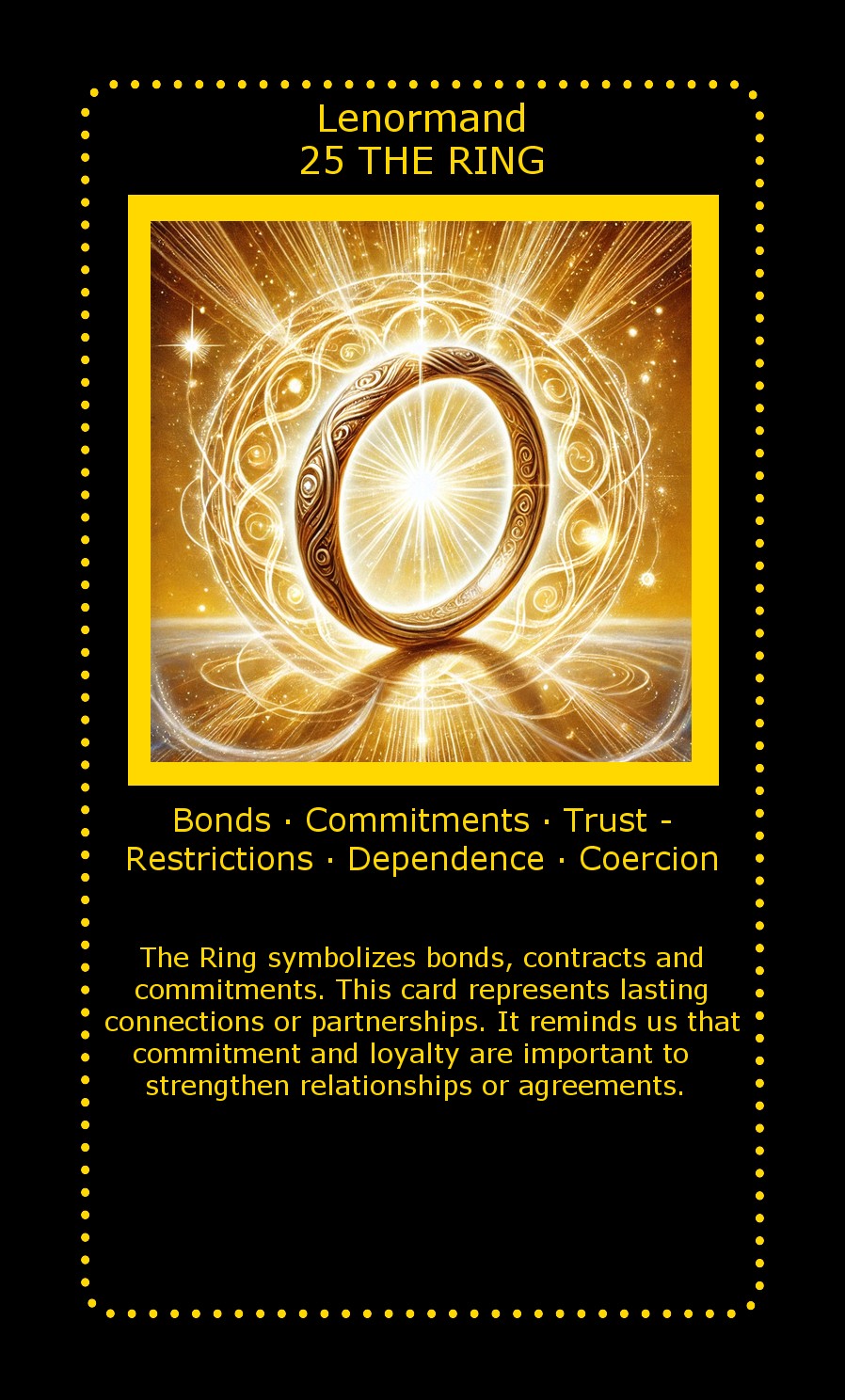Lenormand card The Ring