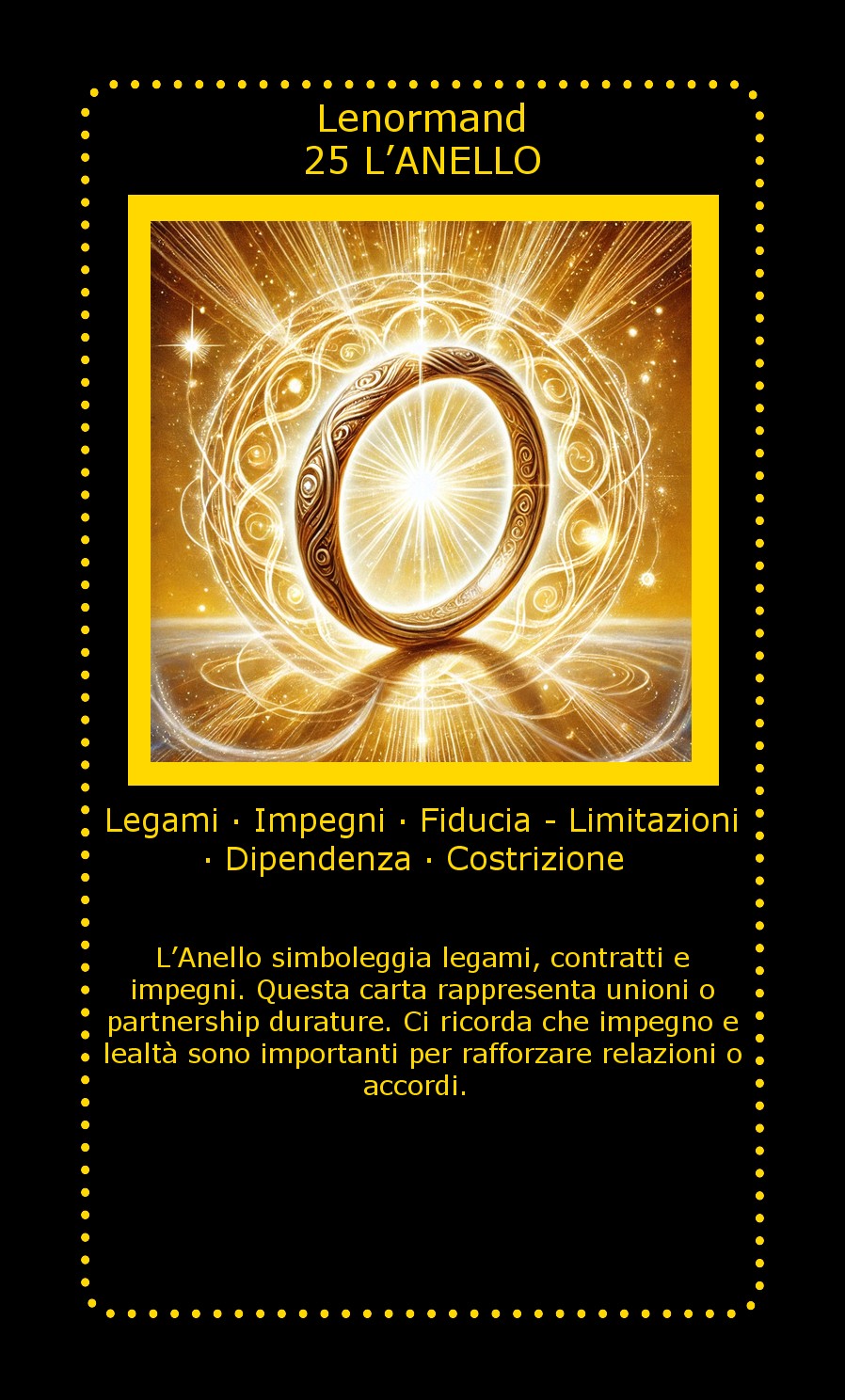 Carta Lenormand L’Anello