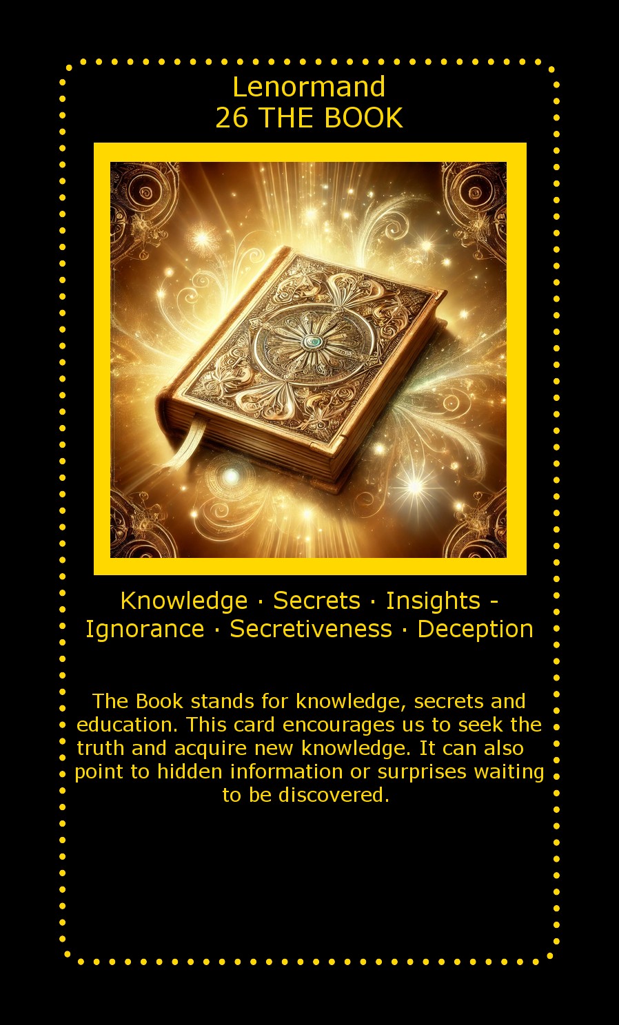 Lenormand card The Book