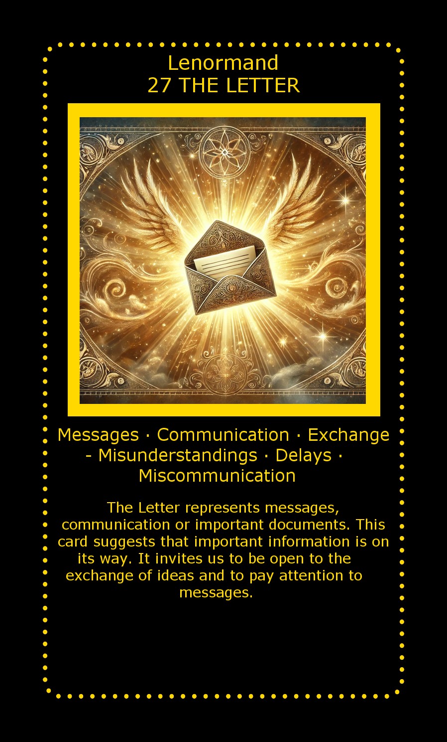 Lenormand card The Letter