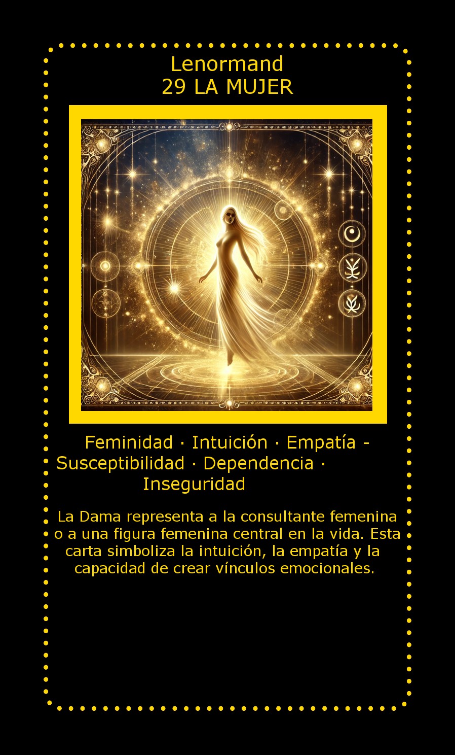 Carta Lenormand La Mujer