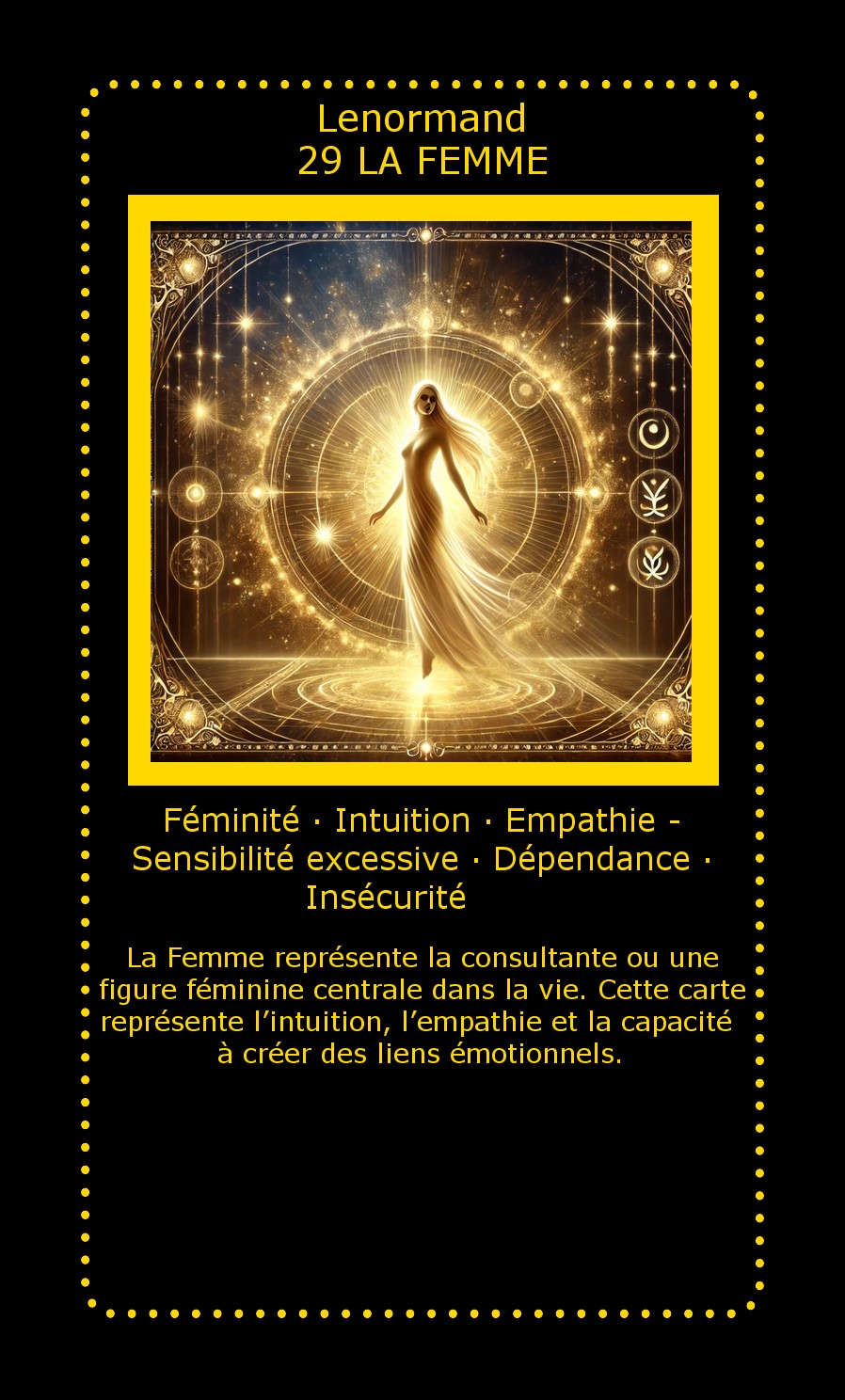 Carte Lenormand La Femme