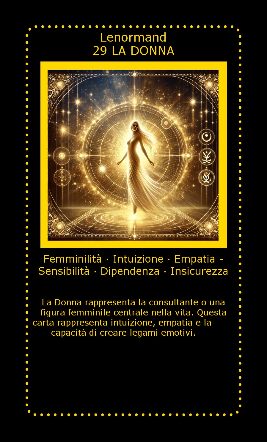 Carta Lenormand La Donna