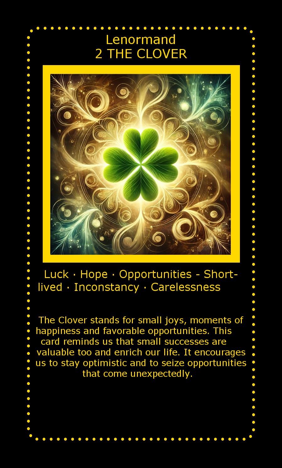 Lenormand card The Clover