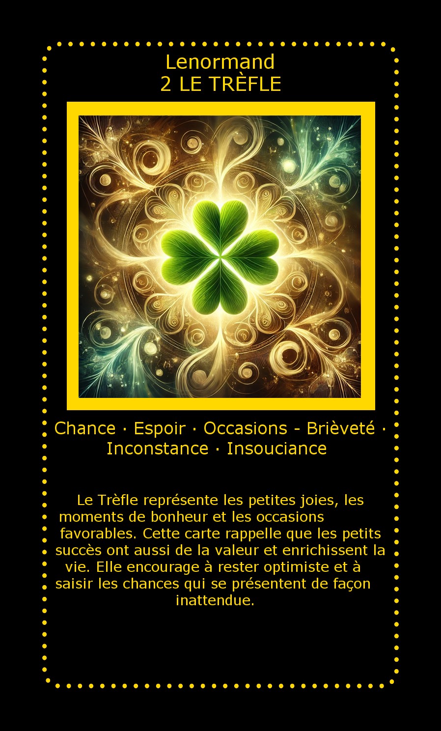 Carte Lenormand Le Trèfle