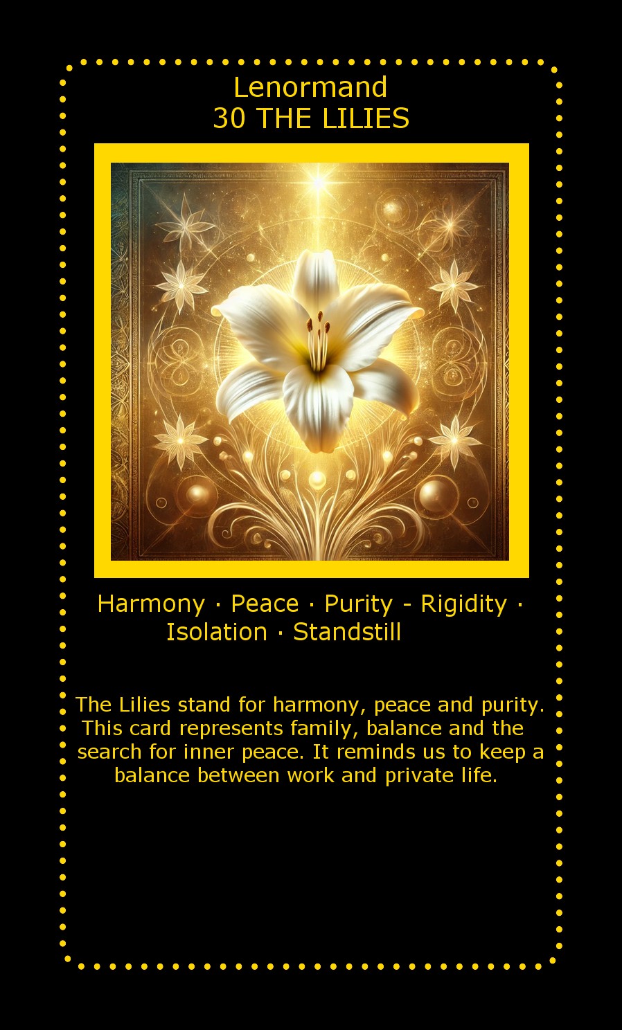 Lenormand card The Lilies