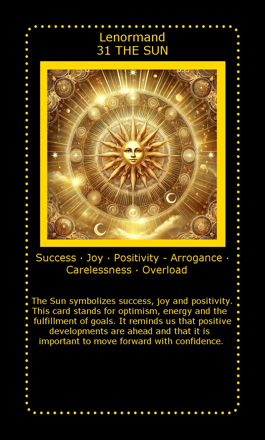 Lenormand card The Sun
