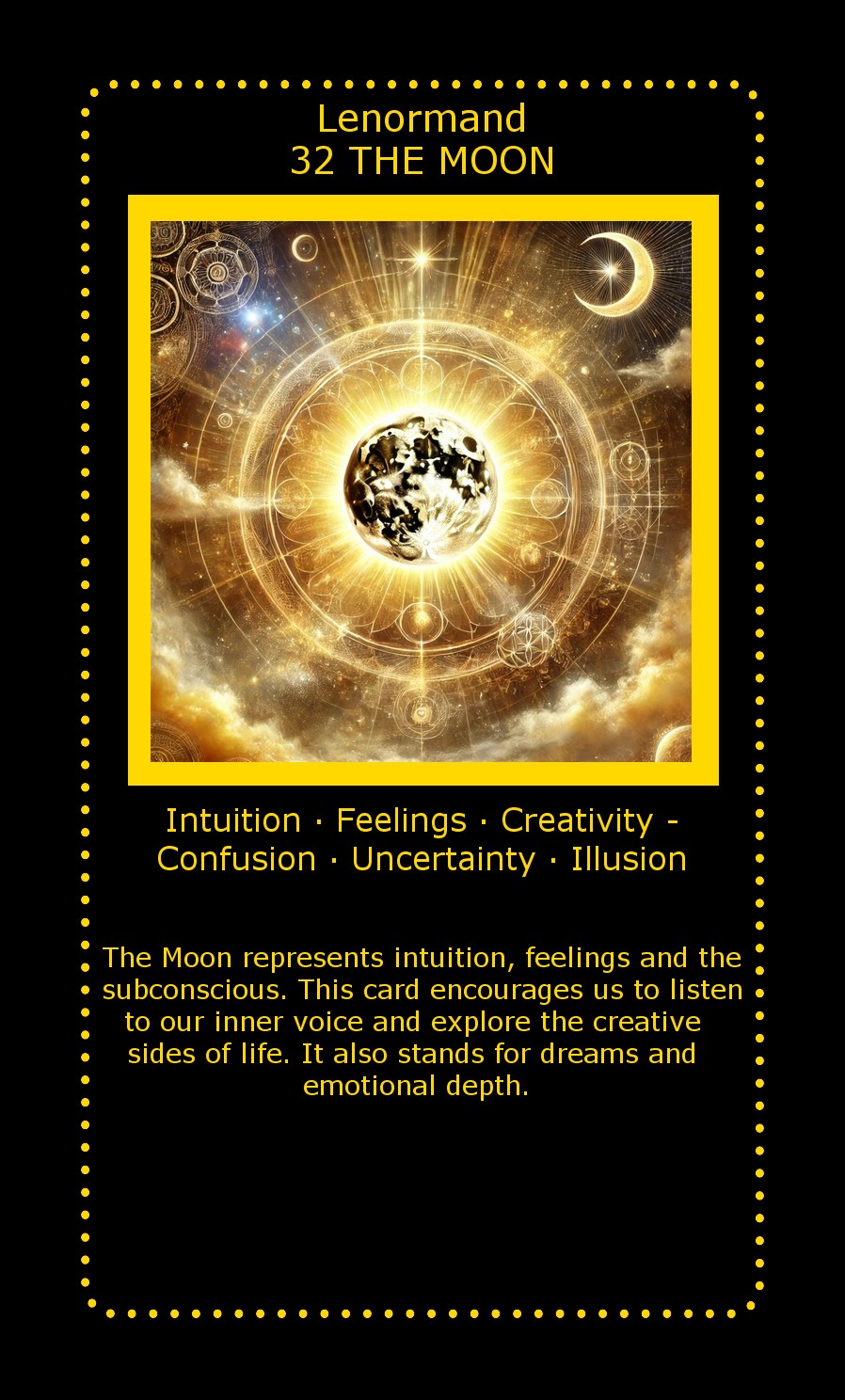 Lenormand card The Moon