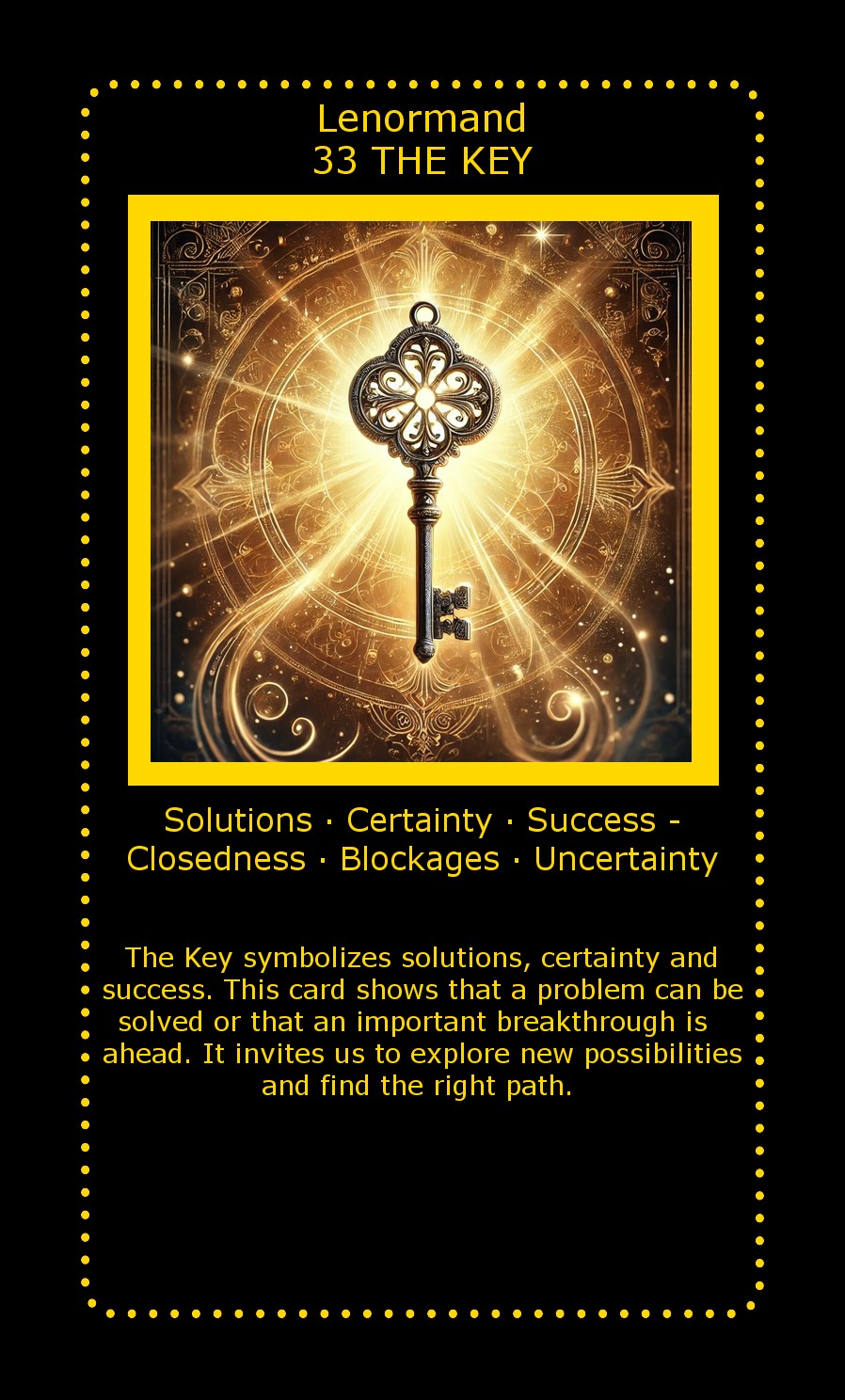 Lenormand card The Key
