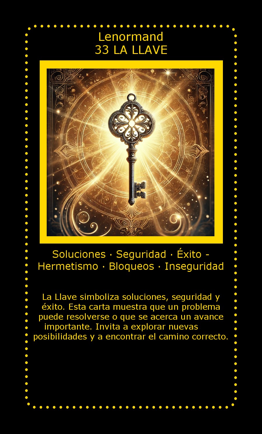 Carta Lenormand La Llave