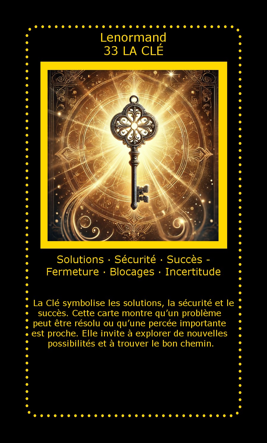 Carte Lenormand La Clé