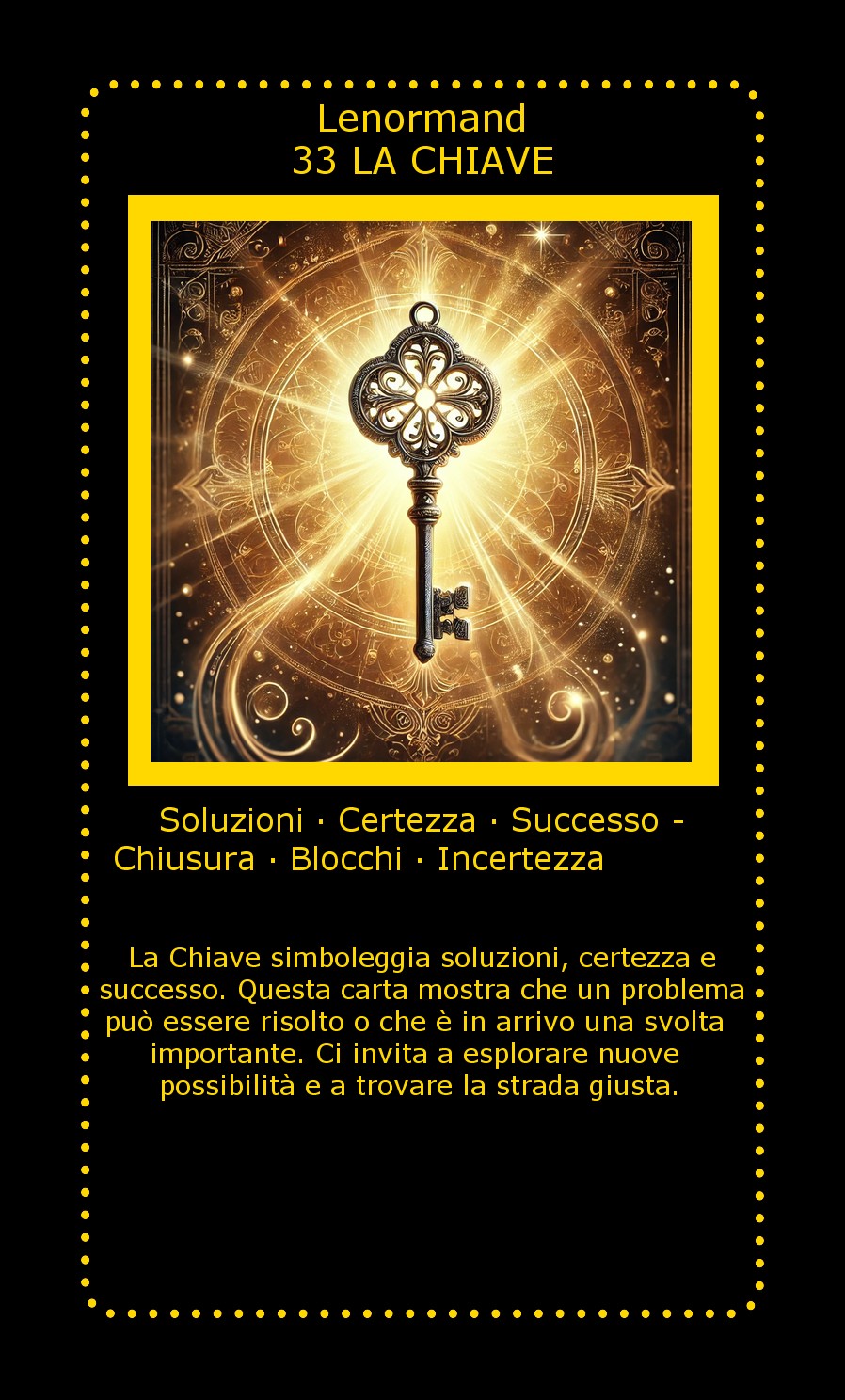 Carta Lenormand La Chiave