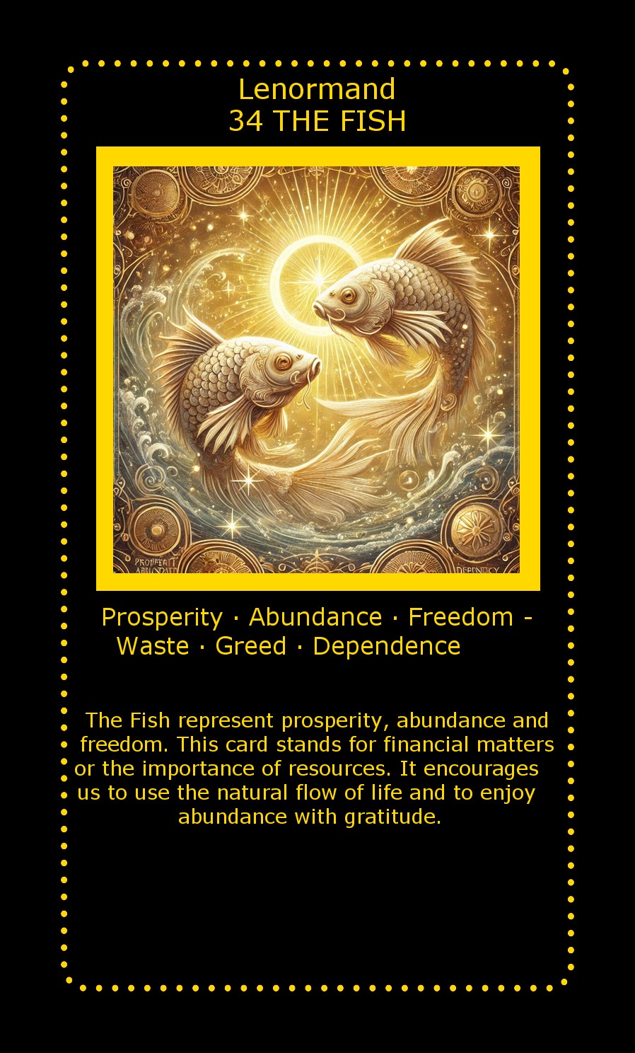 Lenormand card The Fish