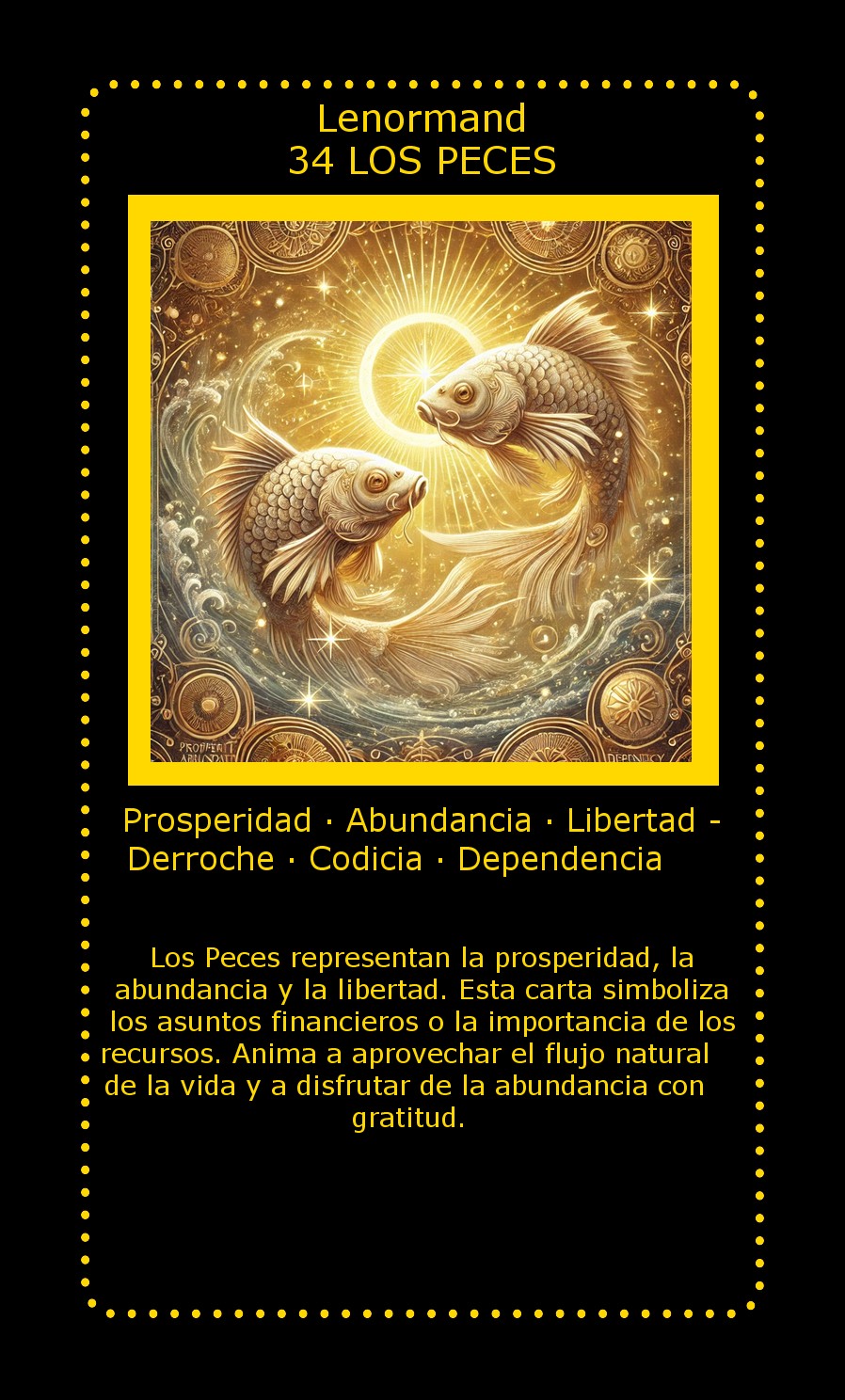Carta Lenormand Los Peces
