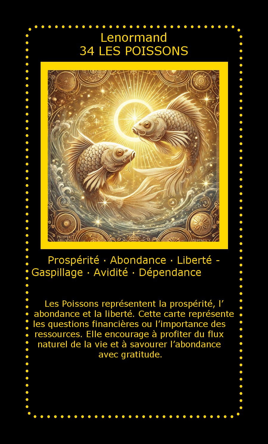 Carte Lenormand Les Poissons