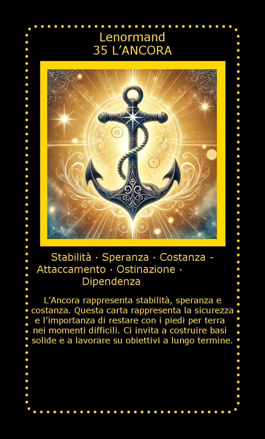 Carta Lenormand L’Ancora