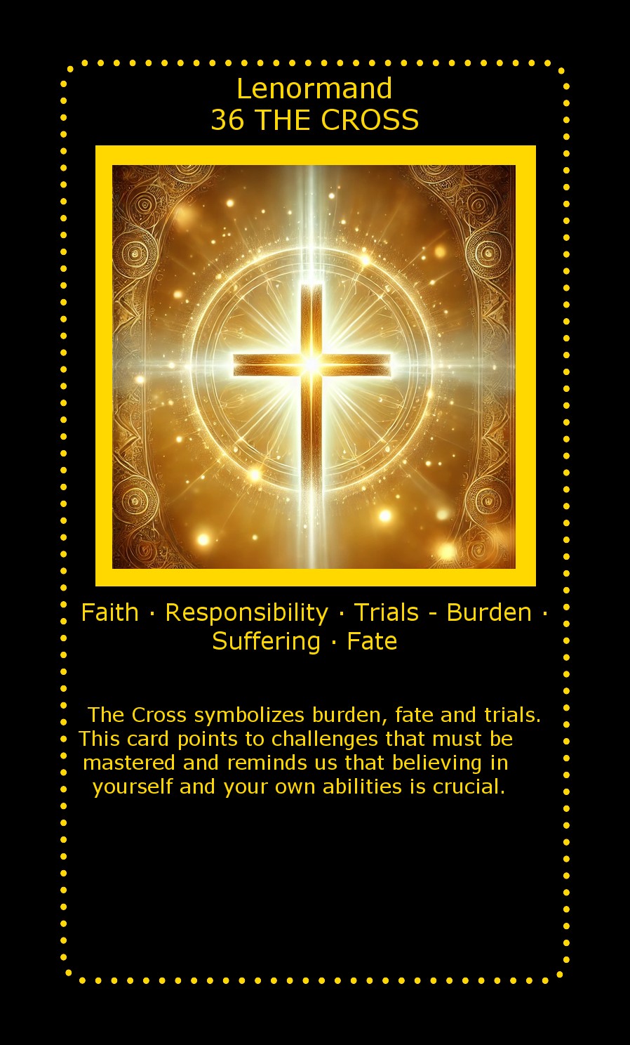 Lenormand card The Cross