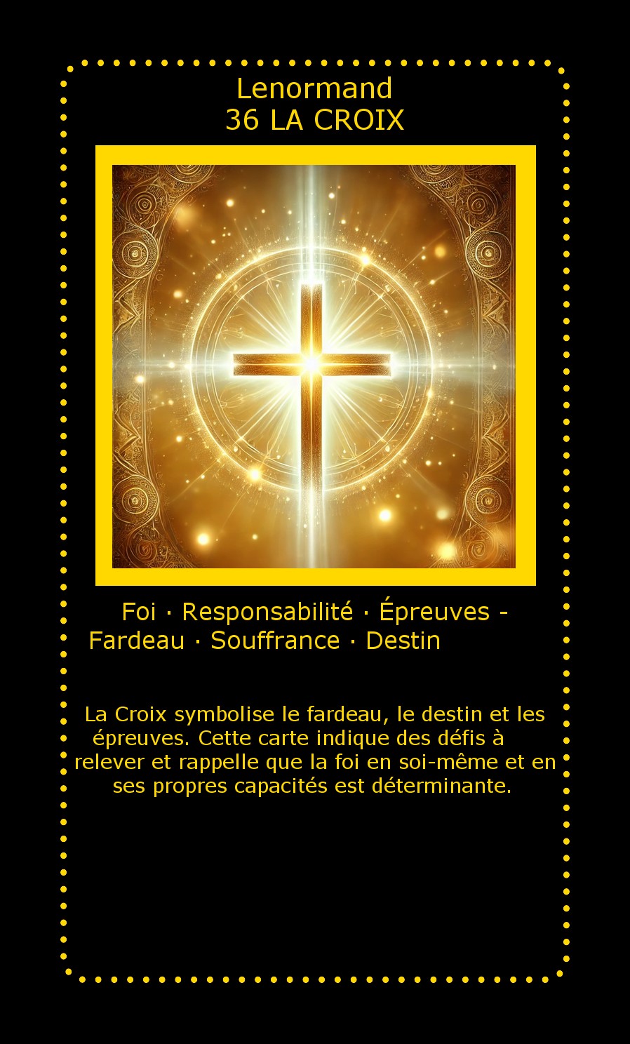 Carte Lenormand La Croix
