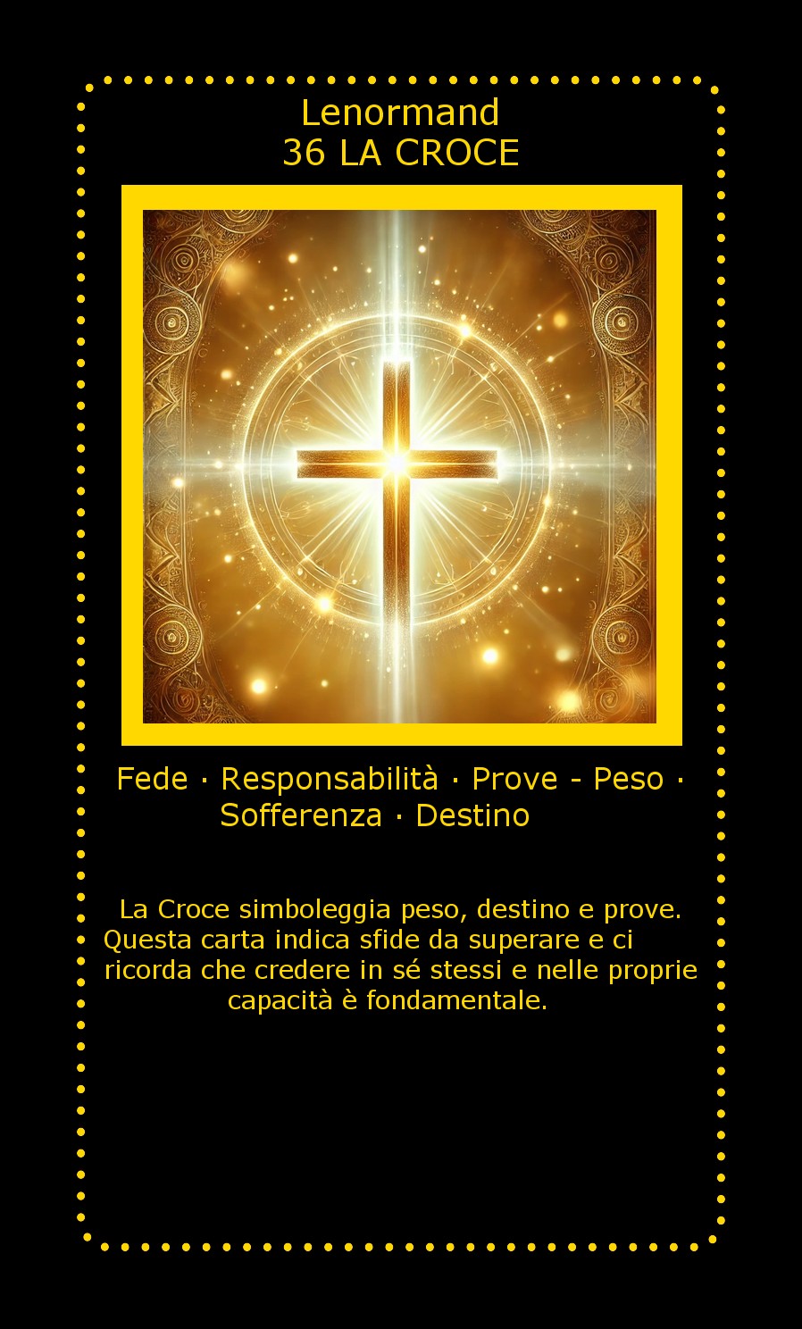 Carta Lenormand La Croce